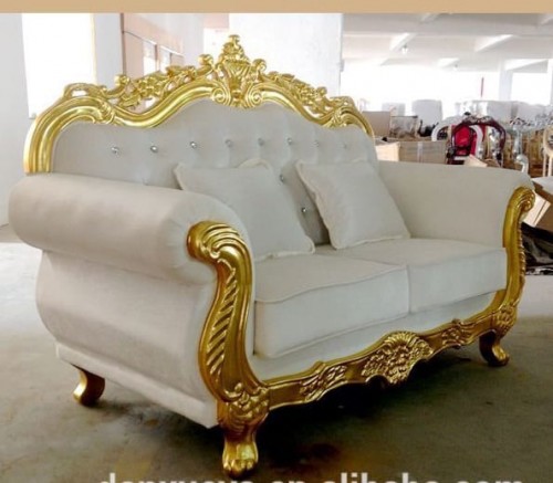Leather Gold Framed Royal Chairs